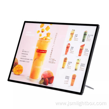 Glass Light Box Aluminum Display Rack Floor Stand